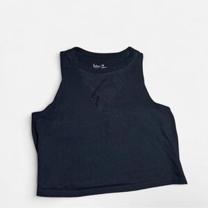 Black Sleeveless Crop Top